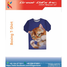Nouveau t-shirt personnalisé impression 100% coton peigné t-shirts personnalisés pour hommes / chat / imprimé